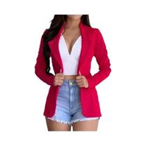 Blazer Feminino Solto Formal 2024 Para Escritório Com Bolsos