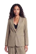 Blazer Feminino Sommer Xadrez Bege 583100247 - Blazer Feminino Sommer Xadrez Bege 583100247 -