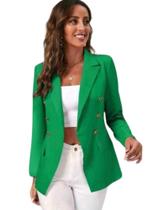 Blazer feminino Terninho Social com botões Alfaiataria Casaquinho