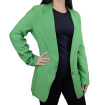 Blazer Feminino Trimix Long Line Verde Bandeira - 489069