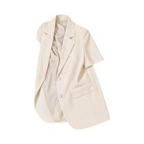 Blazer Feminino Vintage Chique De Cor Sólida Com Botões, Estilo Coreano Elegante Para Escritório