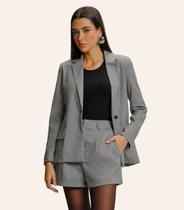 Blazer Feminino Xadrez Endless Preto Blazer Feminino Xadrez Endless Preto