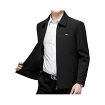 Blazer Formal Luxuoso Preto Masculino Com Gola Reversível Para Escritório E Negócios, Casaco De