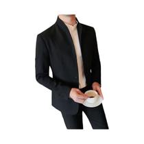 Blazer Formal Masculino Branco E Preto De Botão Único, Jaqueta De Terno, Roupa De Palco, Casaco Para