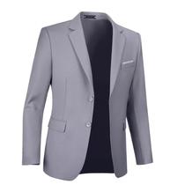 Blazer Fxzpiodi Masculino Slim Fit Solid Suit, cinza claro, 3GG Blazer Fxzpiodi Masculino Slim Fit Solid Suit, cinza claro, 3GG