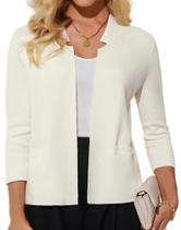 Blazer GRACE KARIN de malha cortada com manga 3/4 para mulheres