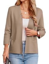 Blazer GRACE KARIN feminino casual com gola entalhada L cáqui