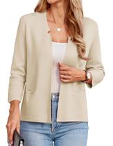 Blazer GRACE KARIN, short de manga 3/4, para mulheres, bege Blazer GRACE KARIN, short de manga 3/4, para mulheres, bege