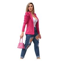 Blazer Jullie Neoprene Manga Bufante Princesa Alfaiataria