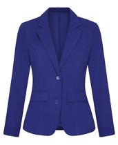 Blazer LADI TREND feminino casual de manga comprida com bolsos azul M Blazer LADI TREND feminino casual de manga comprida com bolsos azul M