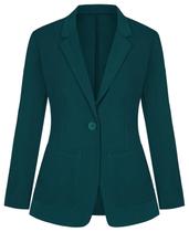 Blazer LADI TREND para mulheres, manga comprida, leve, verde escuro