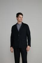Blazer Linen Blend Slim Fit - Preto