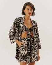 Blazer Mangas 3/4 Estampado