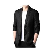 Blazer Masculino 100% Linho Moda Primavera Verão 2025 Casaco Fino Elegante Tecido De Alta Qualidade
