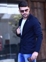 Blazer masculino casual com elastano Blazer masculino casual com elastano