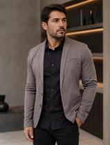 Blazer Masculino Club Denim Slim Chumbo Tamanho:GGCor:Chumbo Blazer Masculino Club Denim Slim Chumbo Tamanho:GGCor:Chumbo