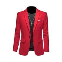 Blazer Masculino De Cor Sólida De Alta Qualidade Para Negócios Casuais E Casamentos - Casaco De