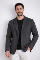 Blazer Masculino de Moletom Tony Menswear Slim Fit Grafite - Confortável e Versátil Blazer Masculino de Moletom Tony Menswear Slim Fit Grafite - Confortável e Versátil