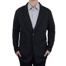 Blazer Masculino Lado Avesso Alfaiataria Preto - LH16610 Blazer Masculino Lado Avesso Alfaiataria Preto - LH16610