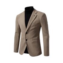 Blazer Masculino Slim Fit De Botão Único Para Negócios E Casual, Cor Sólida, Jaqueta De Blazer Masculino Slim Fit De Botão Único Para Negócios E Casual, Cor Sólida, Jaqueta De