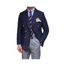 Blazer Masculino Slim Fit De Cor Sólida Com Lapela E Manga Longa, Estilo Casual De Negócios
