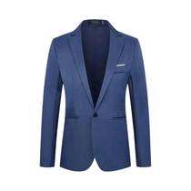 Blazer Masculino Slim Fit De Luxo, Marca De Moda, Casual Para Negócios, Cor Sólida, Manga Longa