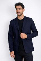 Blazer Masculino Slim Fit de Sarja Azul Marinho - Tony Menswear