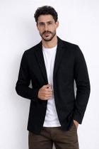 Blazer Masculino Slim Fit de Sarja Preto - Tony Menswear