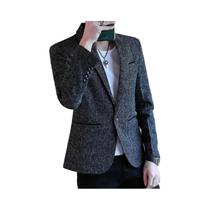 Blazer Masculino Slim Fit Estilo Coreano Com Lapela Lisa Para Casamento, Banquete E Eventos Ao Ar Blazer Masculino Slim Fit Estilo Coreano Com Lapela Lisa Para Casamento, Banquete E Eventos Ao Ar