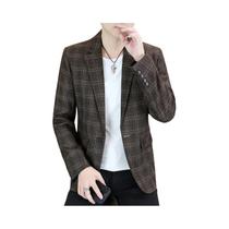 Blazer Masculino Slim Fit Xadrez Para Viagens Ao Ar Livre, Camping, Casamento, Estilo Casual Coreano Blazer Masculino Slim Fit Xadrez Para Viagens Ao Ar Livre, Camping, Casamento, Estilo Casual Coreano