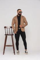 Blazer masculino slim marrom claro