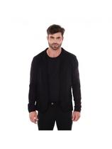 Blazer Masculino Tipo Linho Elegância Casual e Leveza Cor:PretoTamanho:GG