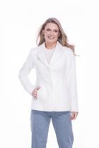 Blazer médio velour sintético Blazer médio velour sintético