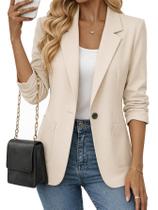 Blazer Mina Self Casual Women 2026 Summer Bege