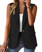 Blazer Mina Self Mangas Feminino Preto Casual Work Office