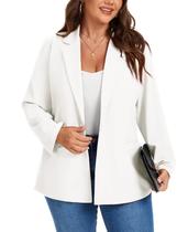 Blazer MINTLIMIT Casual Plus Size para mulheres branco 5GG Blazer MINTLIMIT Casual Plus Size para mulheres branco 5GG