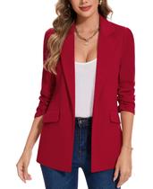 Blazer MINTLIMIT Open Front para mulheres vermelho tamanho M Blazer MINTLIMIT Open Front para mulheres vermelho tamanho M
