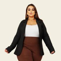 Blazer Moda Executiva Plus Size Social Elegante Lia Rosa