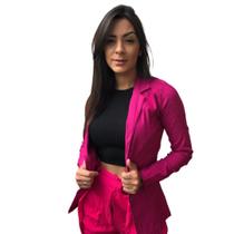 Blazer Monique Slim Feminino Bengaline Com Bolso