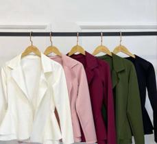 Blazer Neopreme Tamanho padrão Feminino Elegante Tendência Moda inverno Clássico Charmosa
