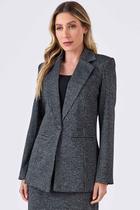 Blazer PKS Alfaiataria Jacquard Pied De Poule