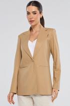 Blazer PKS Alfaiataria Linho Bege