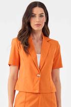 Blazer PKS Alfaiataria Linho Laranja