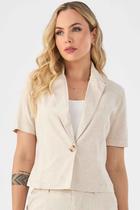 Blazer PKS Alfaiataria Linho Natural
