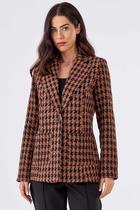 Blazer PKS Alfaiataria Tweed Preto e Marrom Blazer PKS Alfaiataria Tweed Preto e Marrom