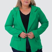 Blazer Plus Size Botão Forrado Alfaiataria - Melva