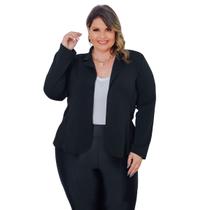 Blazer Plus Size Feminino Neoprene Terninho Social G1 G2 G3 Blazer Plus Size Feminino Neoprene Terninho Social G1 G2 G3