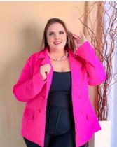 Blazer Plus Size Modas/Moda Feminina Tendência Verão