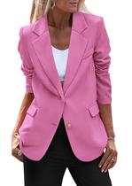 Blazer PRETTYGARDEN Rosa Manga Longa Lapela Clássica M Blazer PRETTYGARDEN Rosa Manga Longa Lapela Clássica M
