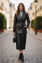 blazer pu oversize